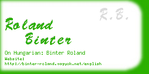 roland binter business card